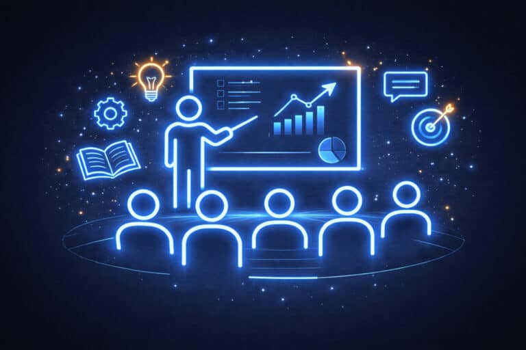 Illustration representing digital literacy training and workshops